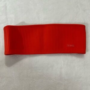 Triangl Red Bandeau Bikini Top